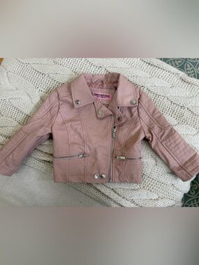 Urban Republic Toddlers Pink Faux Leather Jacket.